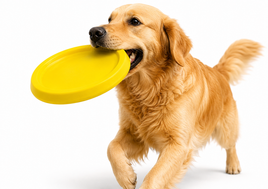 Pet Dogs Throwing Plastic Toys